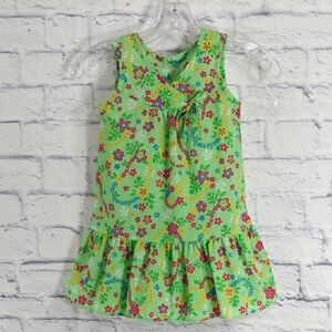 🔵BOGO FREE🔵 Kala Hawaii Dress Floral Ruffle Hem Hawaiian  Sz 4T
